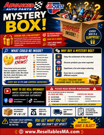 Advanced Auto Carquest mystery box illustration