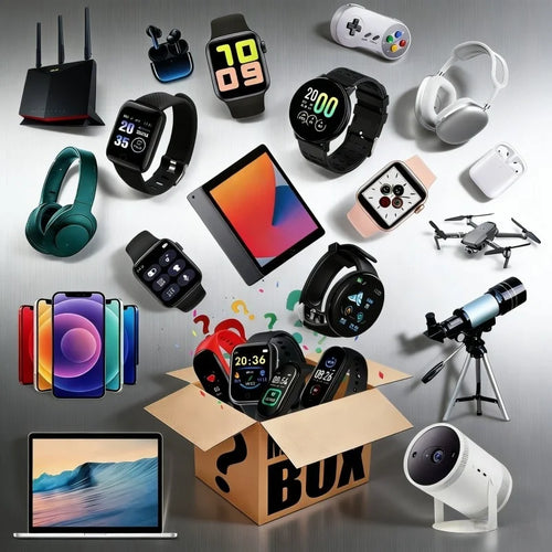 Electronics mystery box blind box with smartwatch earbuds and gadgets