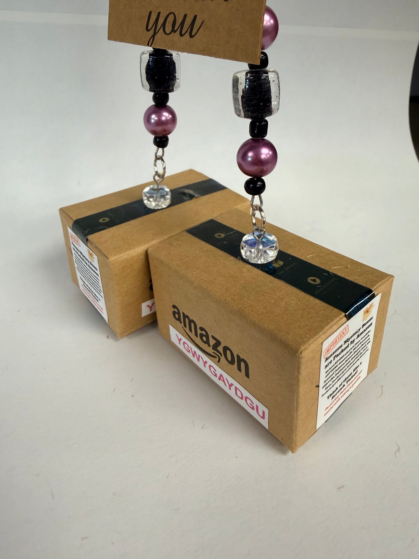 Miniature mystery box earrings with sterling silver posts