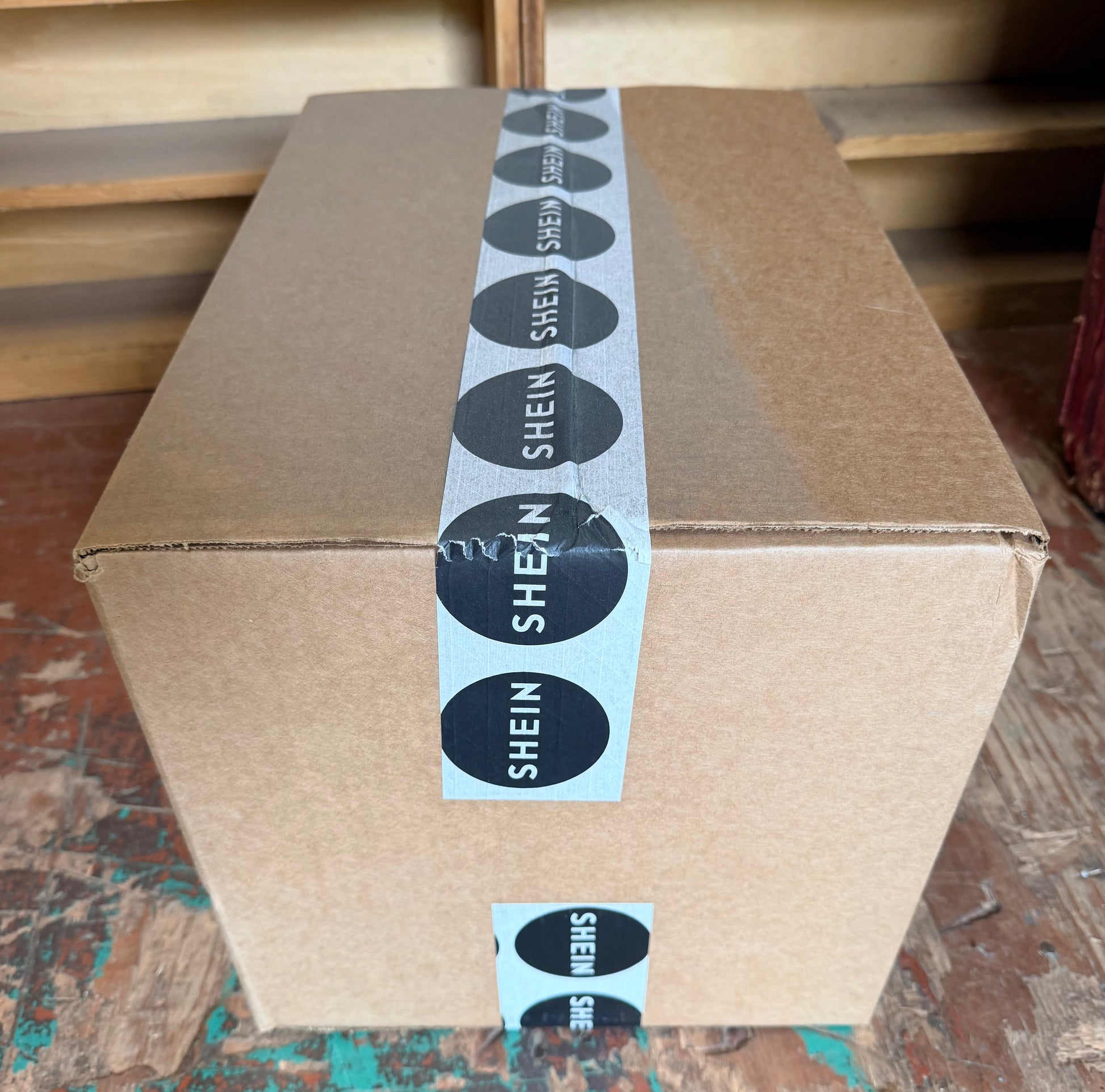 Sealed Shein mystery box packed with assorted surprise merchandise
