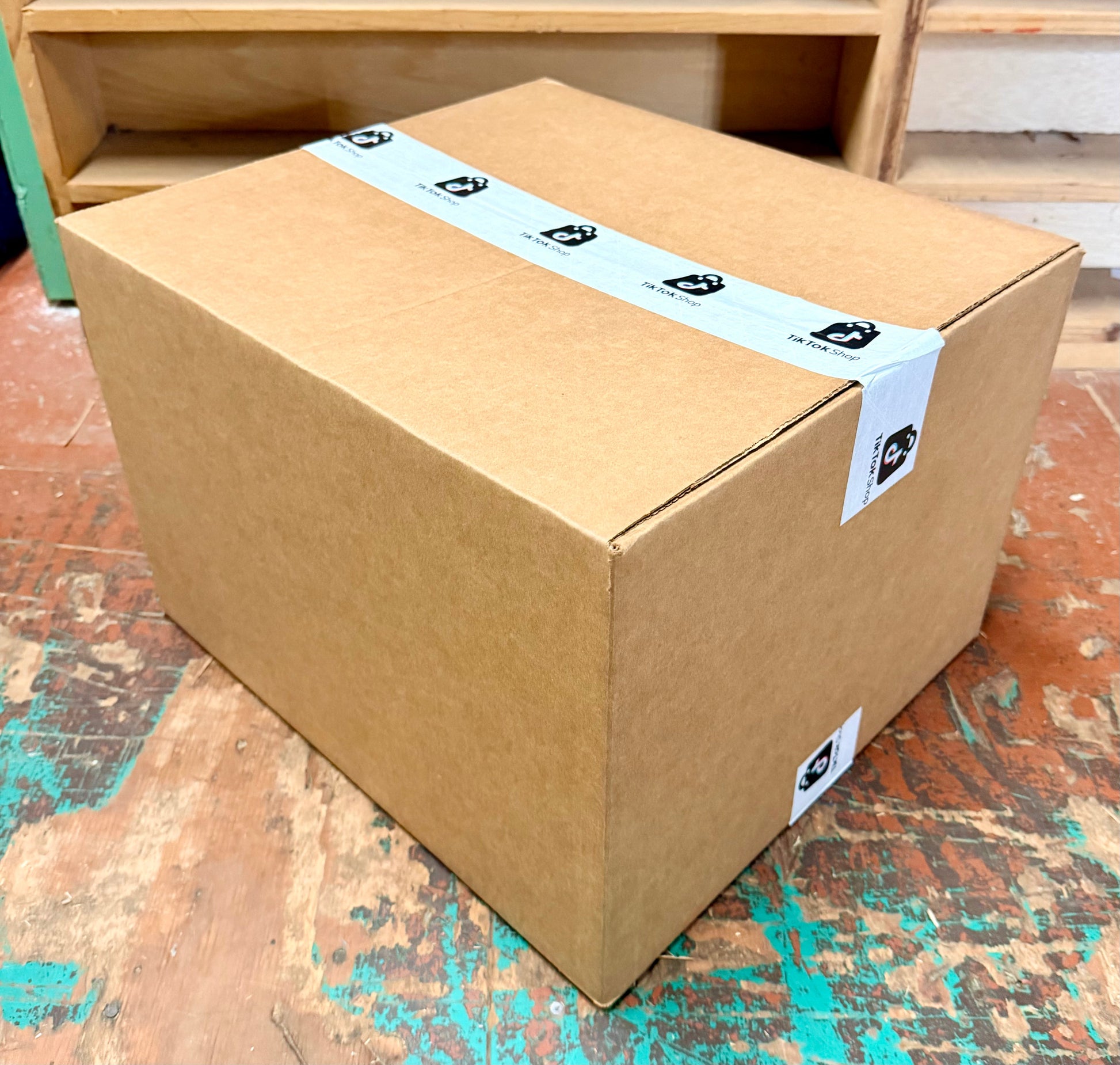 TikTok mystery box filled with an assorted surprise of merchandise