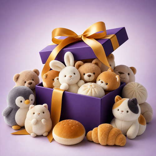Plush Mystery Box with soft plush toys